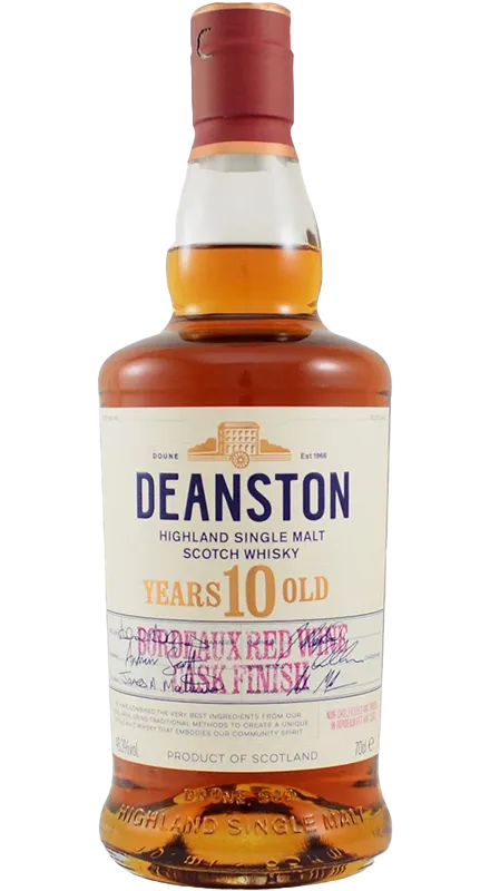 Deanston 10 Ani Bordeaux Red Wine Cask Finish Single Malt Whisky 0.7L